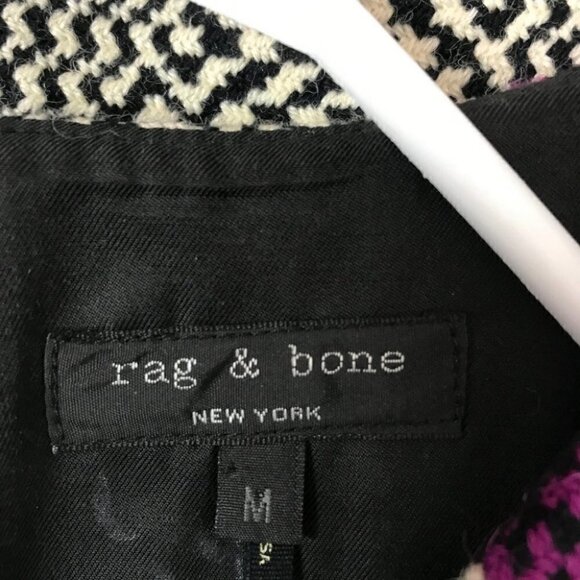 rag & bone Two Toned Printed Wool Blend Oversized Sleeveless Mini Dress Size M - Picture 6 of 7